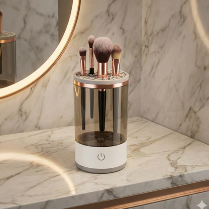 Automatic Multi Makeup Brushes Cleaner – 360° Electric Deep Clean & Fast Drying System