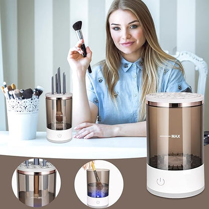 Automatic Multi Makeup Brushes Cleaner – 360° Electric Deep Clean & Fast Drying System