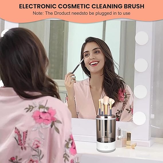Automatic Multi Makeup Brushes Cleaner – 360° Electric Deep Clean & Fast Drying System